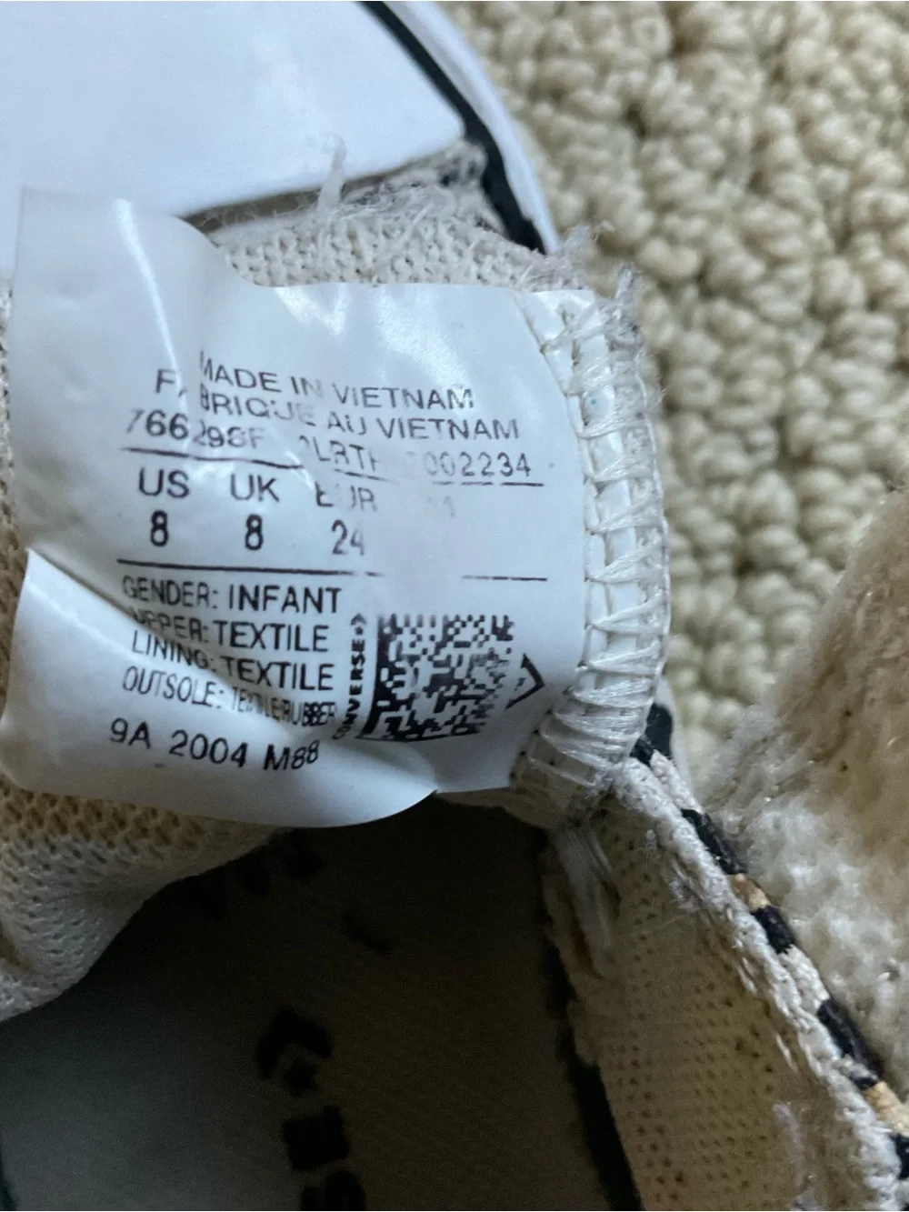 Converse Kid’s Leopard Print Canvas Sneakers - Size 8